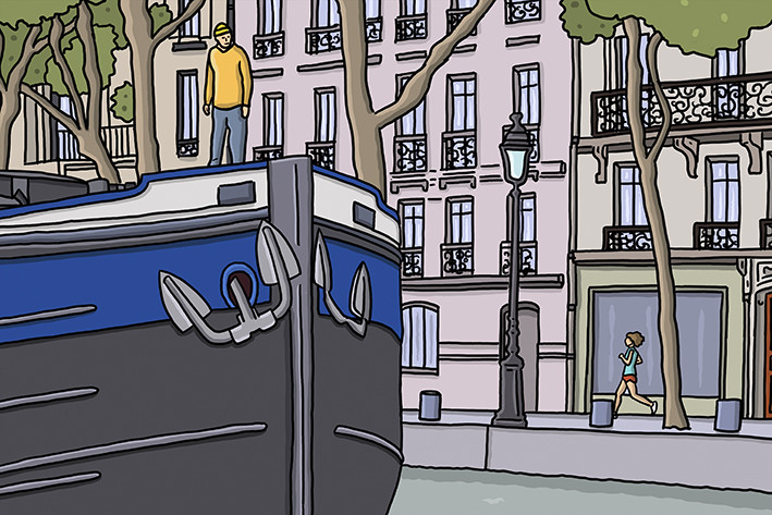 Péniche bleue par antoine meurant - Image principale