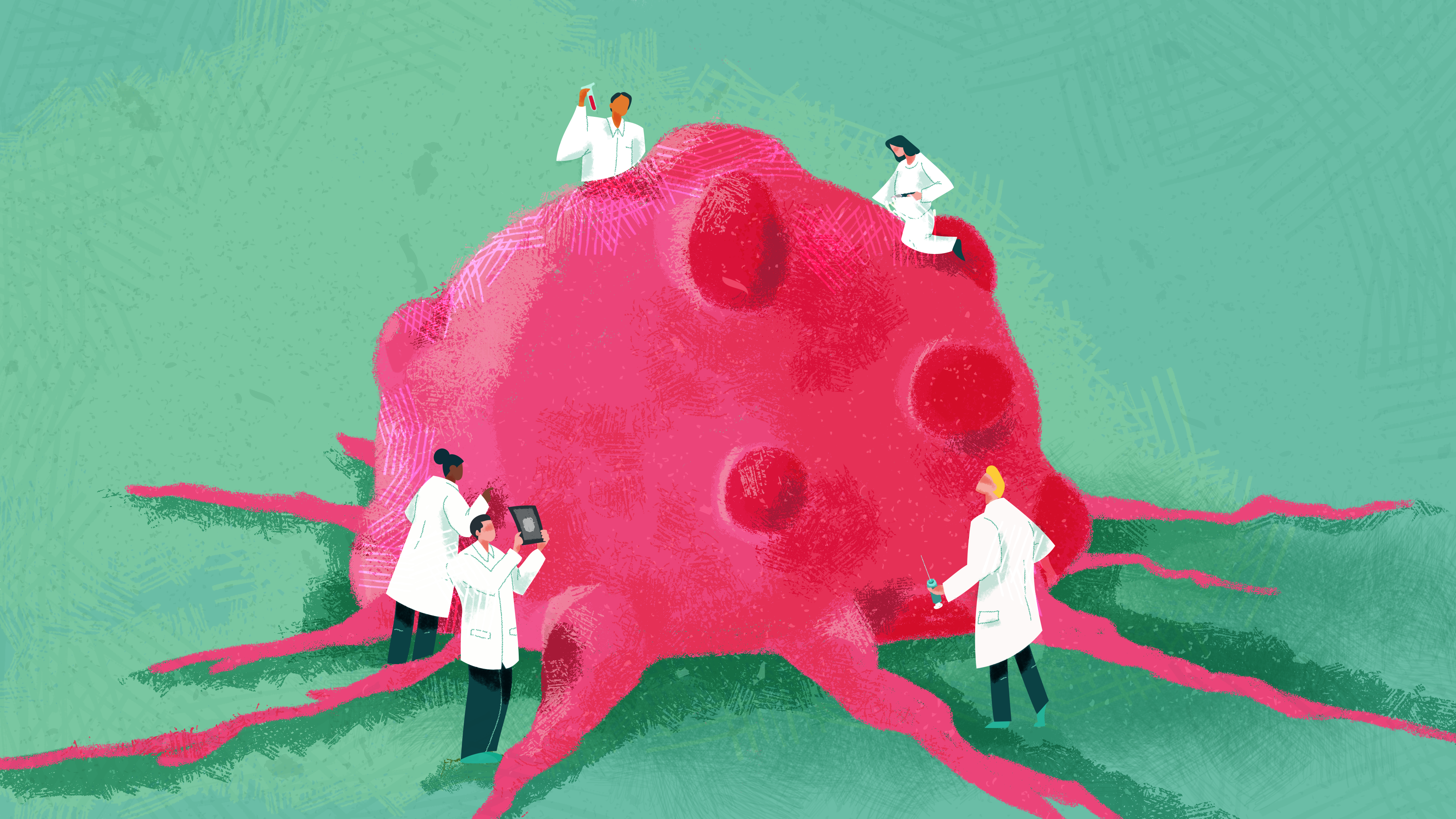 illustration Illustration de recherche sur cellule cancéreuse