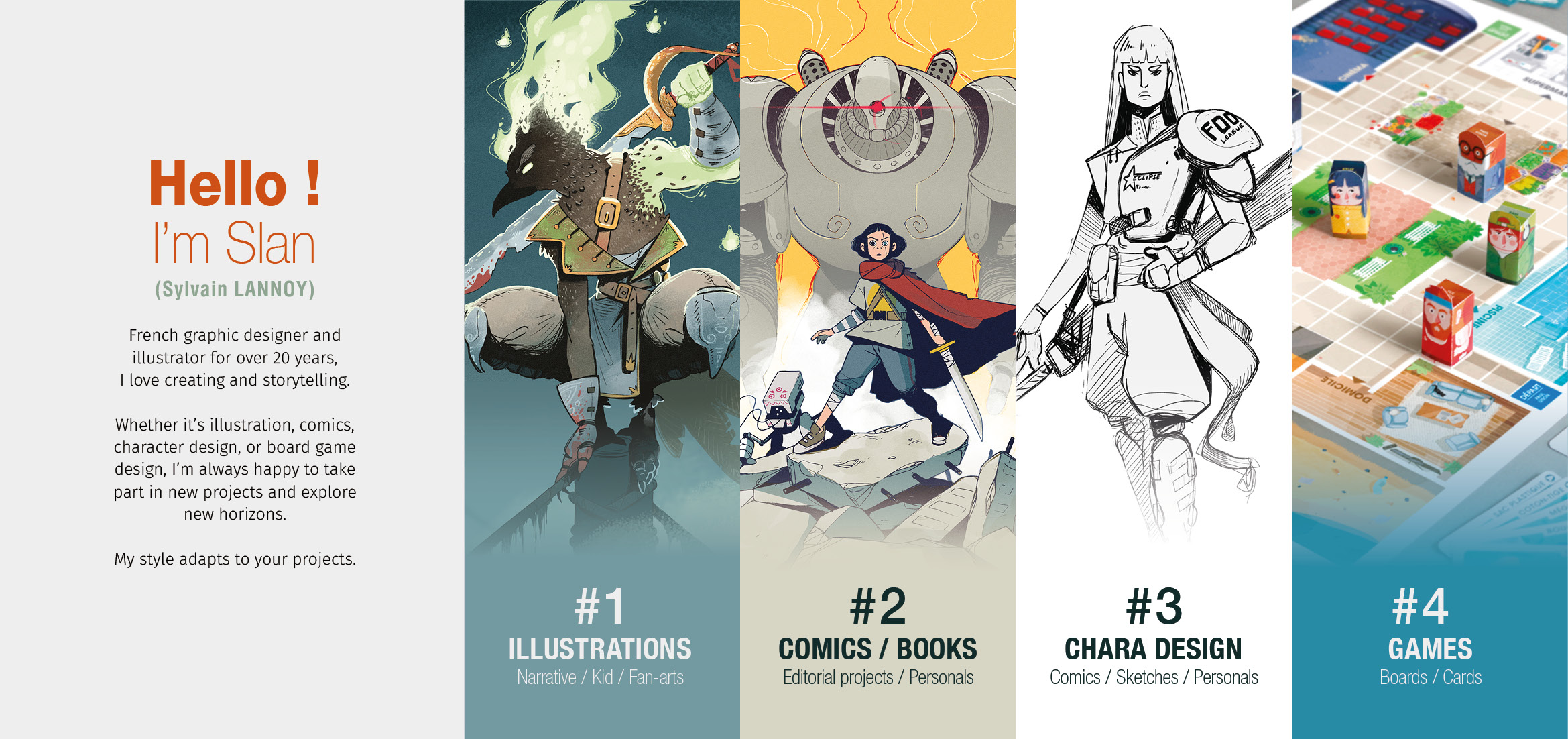 illustration Portfolio d'illustrations et design de jeux de Slan